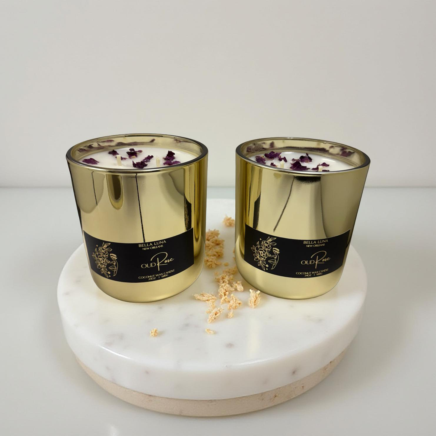 24oz Candle & Linen Spray set - Oud Rose