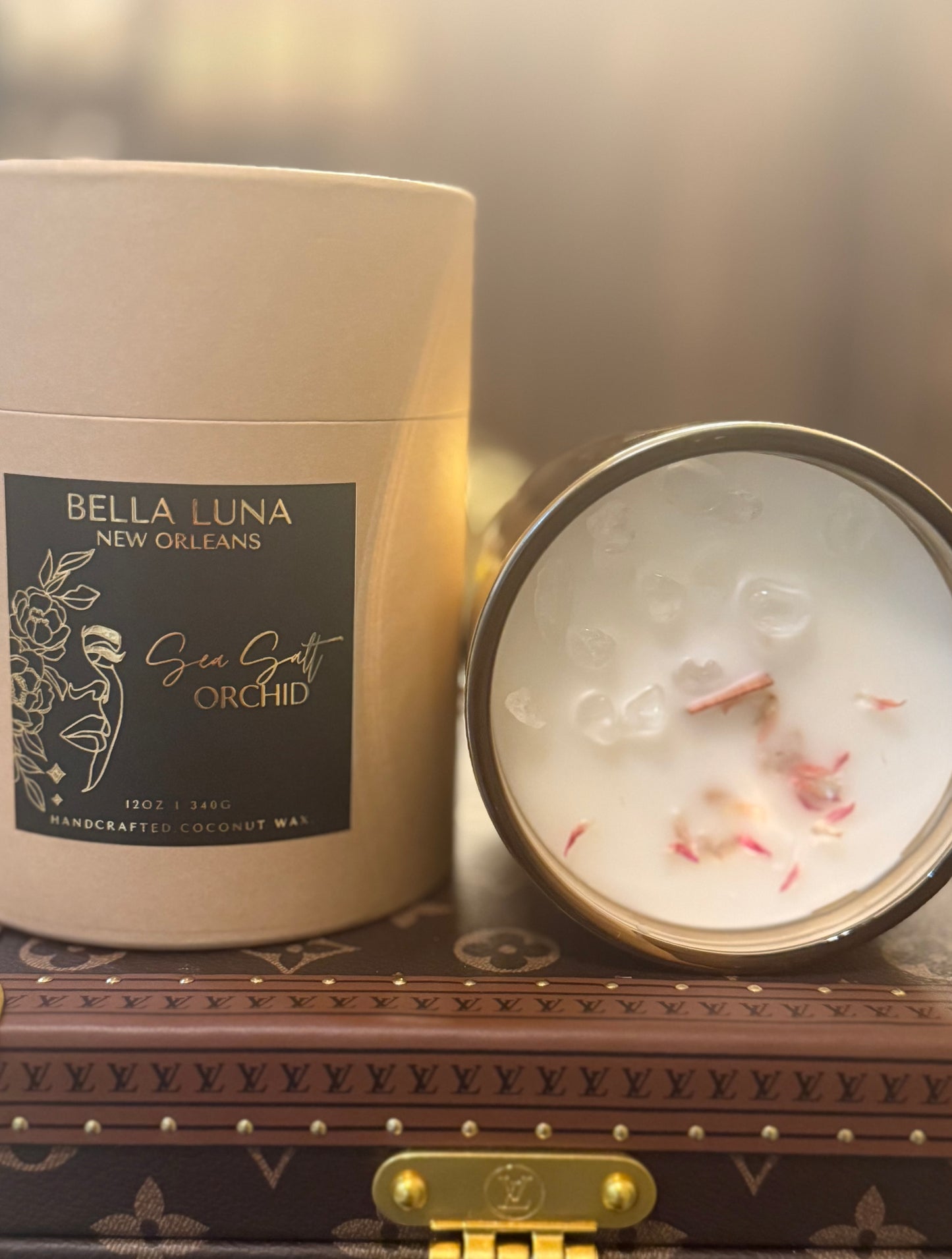 12oz WoodWick Candle Sea Salt & Orchid