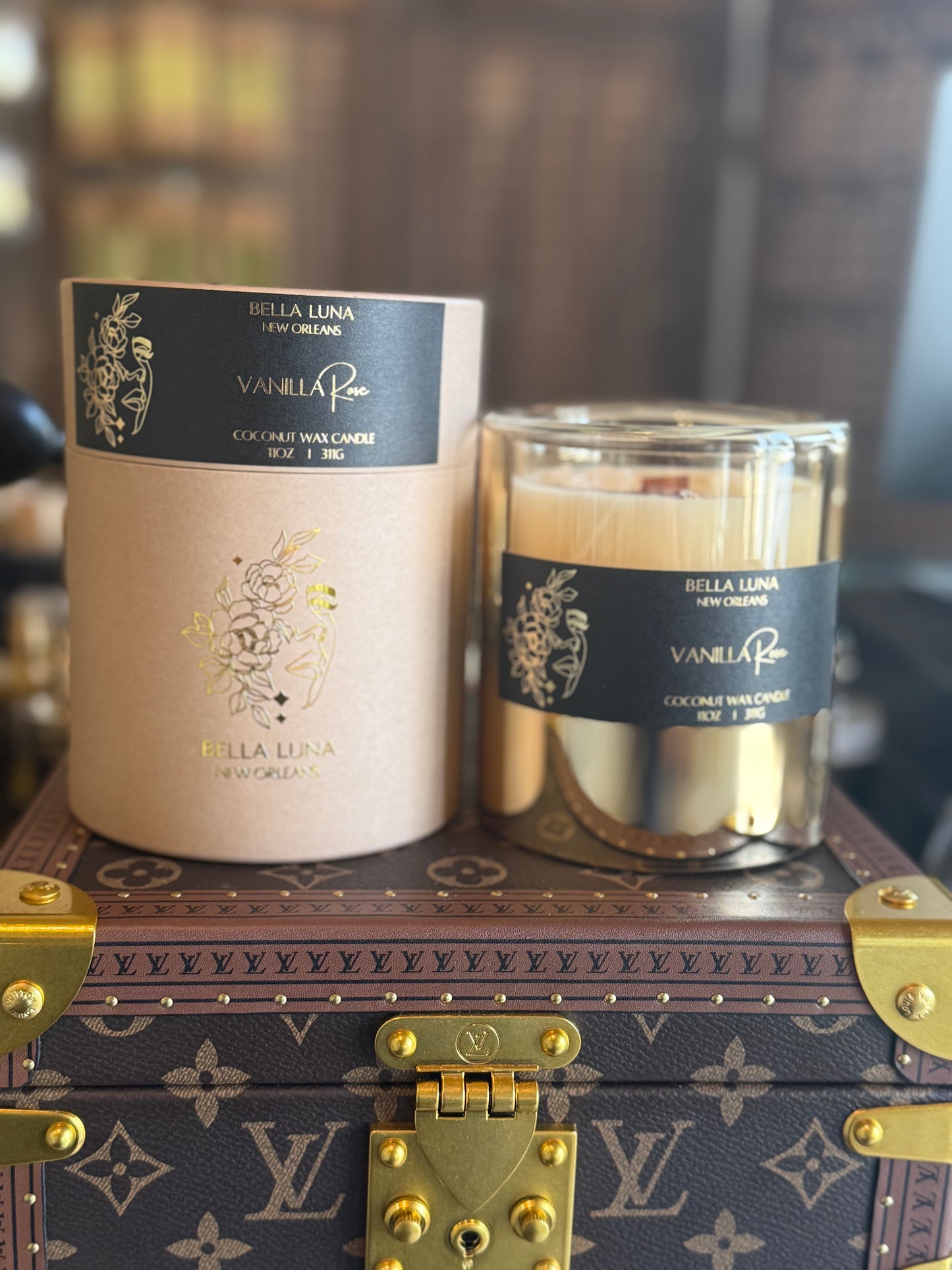 11oz WoodWick Candle Vanilla Rose
